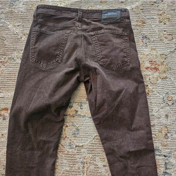 Ag Adriano Goldschmied modern slim brown micro cords sz 30 x 34 - Picture 2 of 7